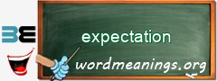 WordMeaning blackboard for expectation